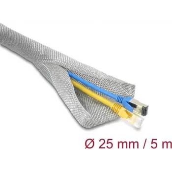 Delock Funda trenzada para apantallamiento CEM, autocierre, 5 m x 25 mm (20995)