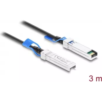 Delock Cable de conexión directa Twinax SFP28 25 Gbps 3 m Negro