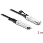 Delock Cable Twinax QSFP+ conector macho a conector macho QSFP+ 40 Gbps 3 m (84243)