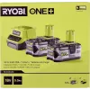 RYOBI RC18120-250 Set de 2 baterías Lithium+ 18V 5,0Ah con cargador compacto
