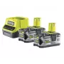RYOBI RC18120-250 Set de 2 baterías Lithium+ 18V 5,0Ah con cargador compacto