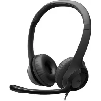 Logitech H390 Auriculares USB con micrófono con cancelación de ruido, con cable, Negro