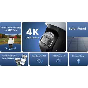 Reolink TrackMix B770 con Panel Solar 2 Cámara de batería de doble objetivo