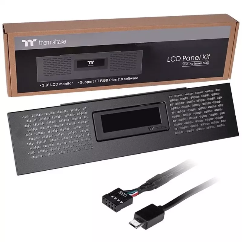Thermaltake Kit de panel LCD Negro para The Tower 500