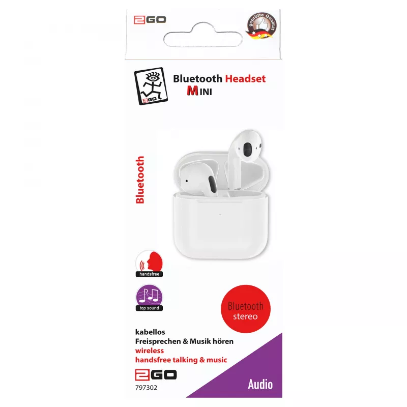 2GO ACV auriculares Bluetooth TWS Mini - blanco