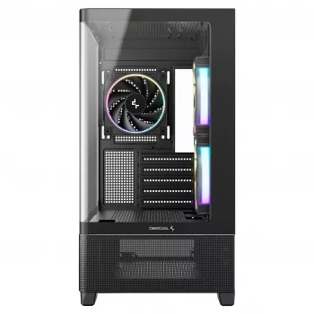 DeepCool CG380U Caja Mid-Tower, cristal templado, 3x ventiladores ARGB de 120mm, negra