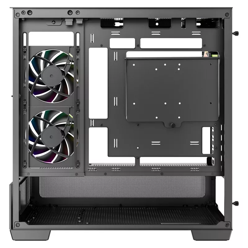 DeepCool CG380U Caja Mid-Tower, cristal templado, 3x ventiladores ARGB de 120mm, negra