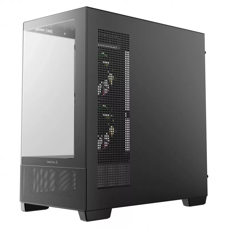 DeepCool CG380U Caja Mid-Tower, cristal templado, 3x ventiladores ARGB de 120mm, negra