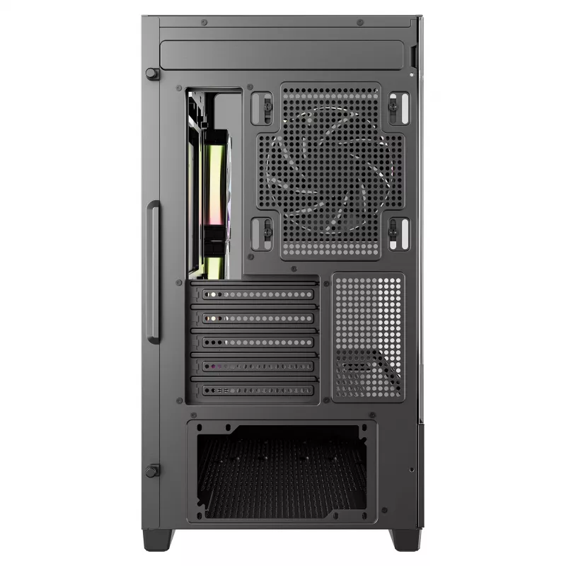 DeepCool CG380U Caja Mid-Tower, cristal templado, 3x ventiladores ARGB de 120mm, negra