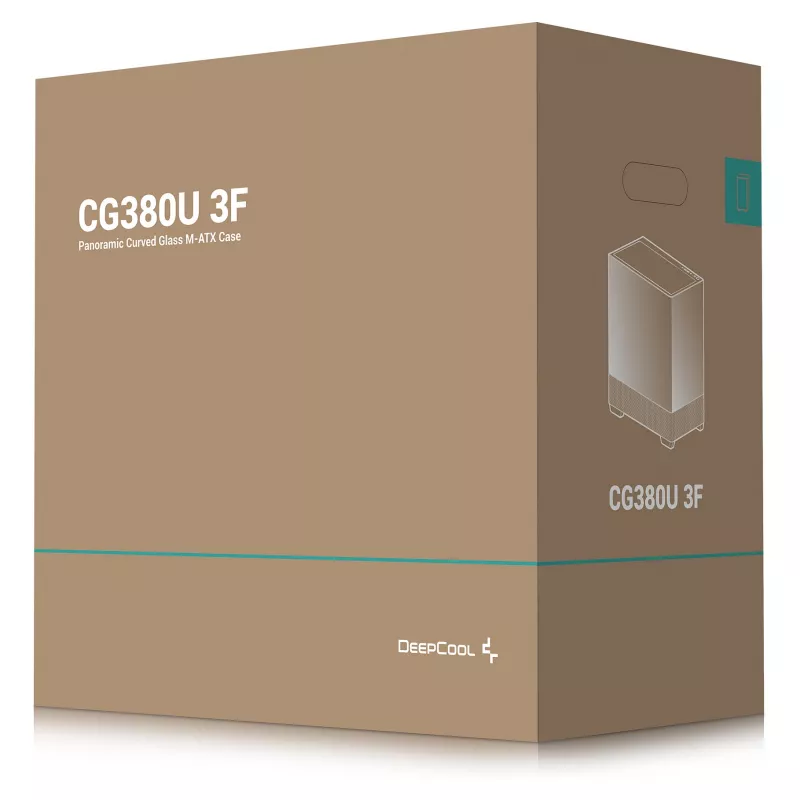 DeepCool CG380U Caja Mid-Tower, cristal templado, 3x ventiladores ARGB de 120mm, negra
