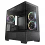 DeepCool CG380U Caja Mid-Tower, cristal templado, 3x ventiladores ARGB de 120mm, negra