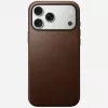 NOMAD Modern Leather Funda para iPhone 17 Pro Max, piel Horween, Rustic Brown, compatible con MagSafe