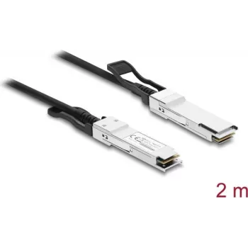 Delock Cable Twinax QSFP28 macho a QSFP28 macho 100 Gbps 2 m