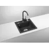 Fregadero de granito con grifo monomando 1 cubeta Deante grafito mate Zorba