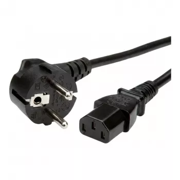 Synergy 21 Cable de alimentación 230V CEE 7/7 conector Schuko a conector hembra IEC-C13 1m Negro
