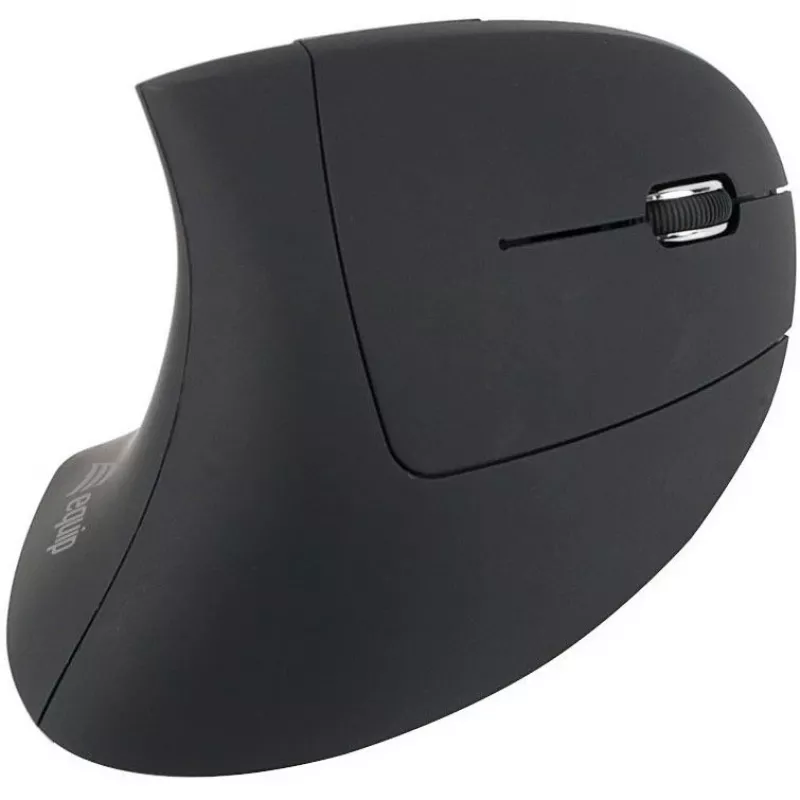 Equip 245110 Ratón inalámbrico ergonómico vertical - Diestros - 2,4 GHz - Receptor USB - Negro