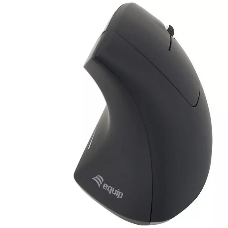 Equip 245110 Ratón inalámbrico ergonómico vertical - Diestros - 2,4 GHz - Receptor USB - Negro