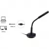 Equip Micrófono de sobremesa con ángulo ajustable, conexión USB, Negro