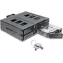 Delock bastidor de montaje de 5,25 pulgadas para 4 HDD/SSD SATA o SAS de 2,5 pulgadas con cerradura