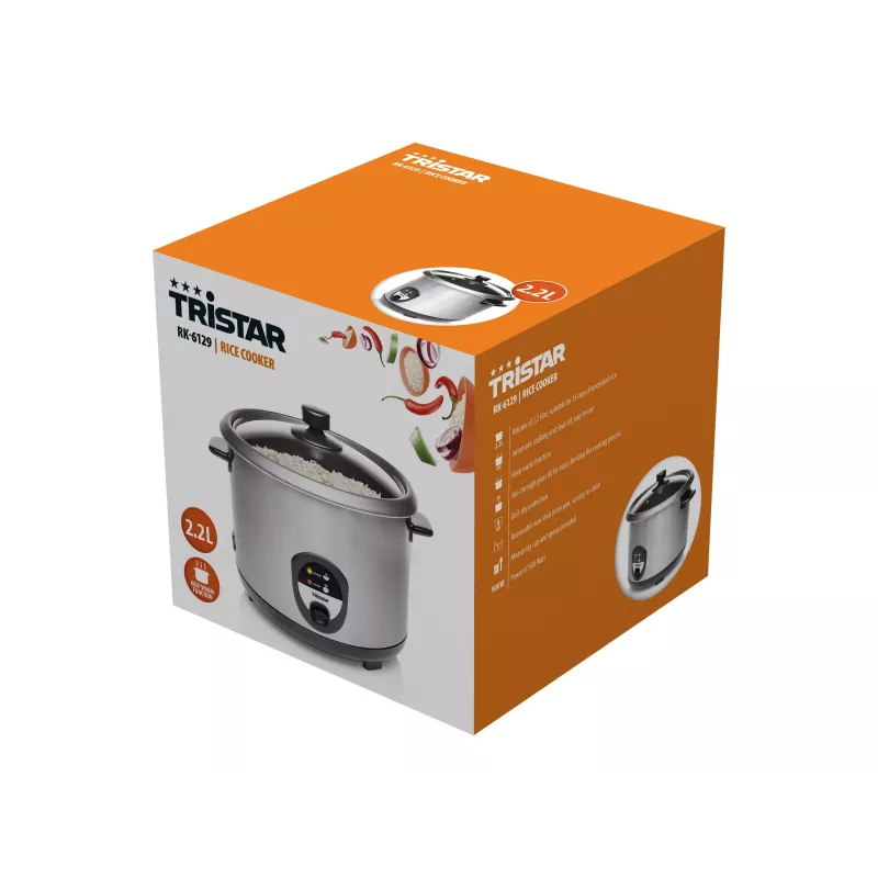 Tristar RK-6129 Arrocera 2,2 L Acero inoxidable 900 W