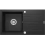Fregadero de granito de 1 cubeta con escurridor DEANTE Graphite Metallic ZORBA