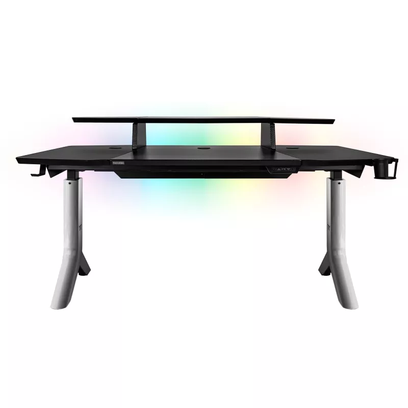 Thermaltake ARGENT P900 Escritorio gaming inteligente - Forma en L - Altura ajustable eléctrica - Negro