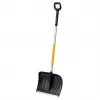 Fiskars 1057189 Pala para nieve de metal negra, naranja