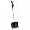Fiskars 1057189 Pala para nieve de metal negra, naranja