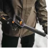 Fiskars 1057189 Pala para nieve de metal negra, naranja