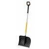 Fiskars 1057189 Pala para nieve de metal negra, naranja