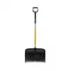 Fiskars 1057189 Pala para nieve de metal negra, naranja