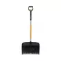 Fiskars 1057189 Pala para nieve de metal negra, naranja