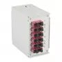 EFB-ELEKTRONIK caja de empalme para carril DIN OM4, 12x SC pigtail, 6x acoplador SC dúplex, gris claro (BHS70203.12OM4)