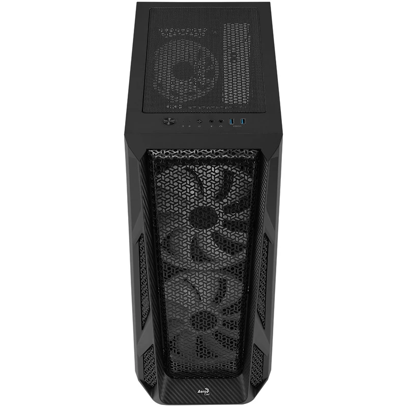 Aerocool AirHawk Duo Semitorre, cristal templado - negro