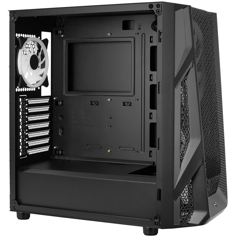 Aerocool AirHawk Duo Semitorre, cristal templado - negro