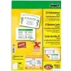 SIGEL tarjeta de visita 3C LP850 - liso satinado - estucado - blanco brillante - 85 x 55 mm - 225 g/m² - 100 tarjetas (10 hojas x 10)