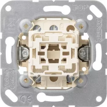 JUNG 506-20U Interruptor basculante universal, 20 AX, 250 V AC, montaje empotrado, termoplástico, solo mecanismo