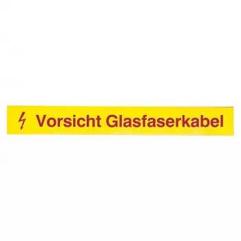 EFB-Elektronik Etiqueta de advertencia para fibra óptica, Precaución cable de fibra óptica, pack de 50 (80361.1-50)