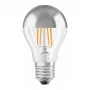 LEDVANCE Bombilla LED 6,5W E27 650lm 2700K blanco cálido corona plateada 300°