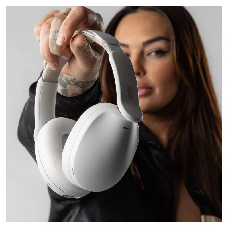 Skullcandy Hesh 360 Auriculares inalámbricos over-ear, Bluetooth 5.0, cancelación activa de ruido, blanco