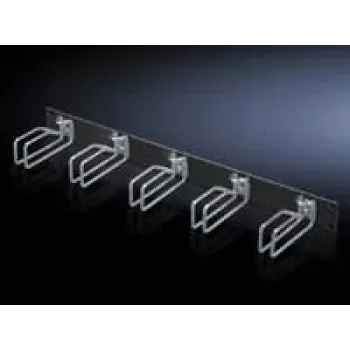 Rittal 7257.105 Panel de gestión de cables, negro, acero, 2U, 19