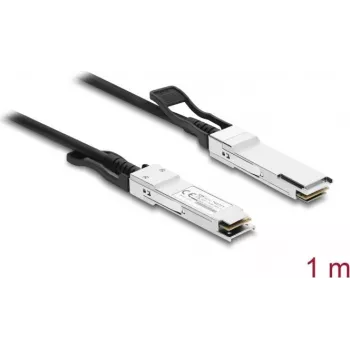 Delock Cable Twinax conector QSFP+ a conector QSFP+ 40 Gbps 1 m