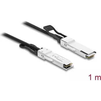 Delock cable Twinax QSFP28 macho a QSFP28 macho 100 Gbps 1 m