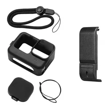 PULUZ Funda de silicona para GoPro Hero 9/10/11/12 (negro)