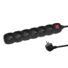 ESPERANZA ELK219K Alargador de corriente 5 m 6 tomas de CA para interior negro