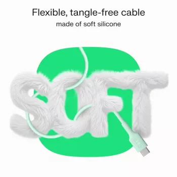 GREEN CELL Cable de silicona USB-C a USB-C PowerFlex 100W 1,2m negro