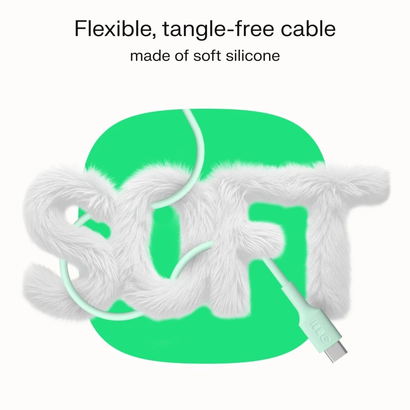 GREEN CELL Cable de silicona USB-C a USB-C PowerFlex 100W 1,2m negro