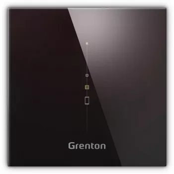 GRENTON Panel multisensor - temperatura, humedad, presión atmosférica, sonido, luz, CO2, TVOC, IR/TF-Bus, vidrio negro