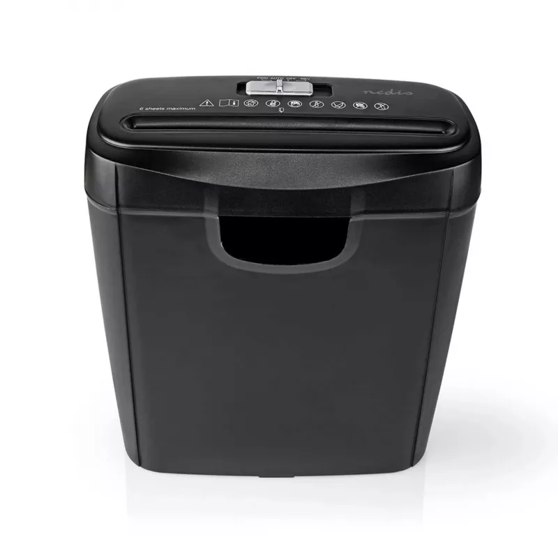 Nedis Trituradora de papel 10L corte en partículas P-4 negra
