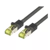 M-CAB CAT7 S/FTP RJ45 LSZH 0,25m Negro 10Gbit Raw cable de parcheo